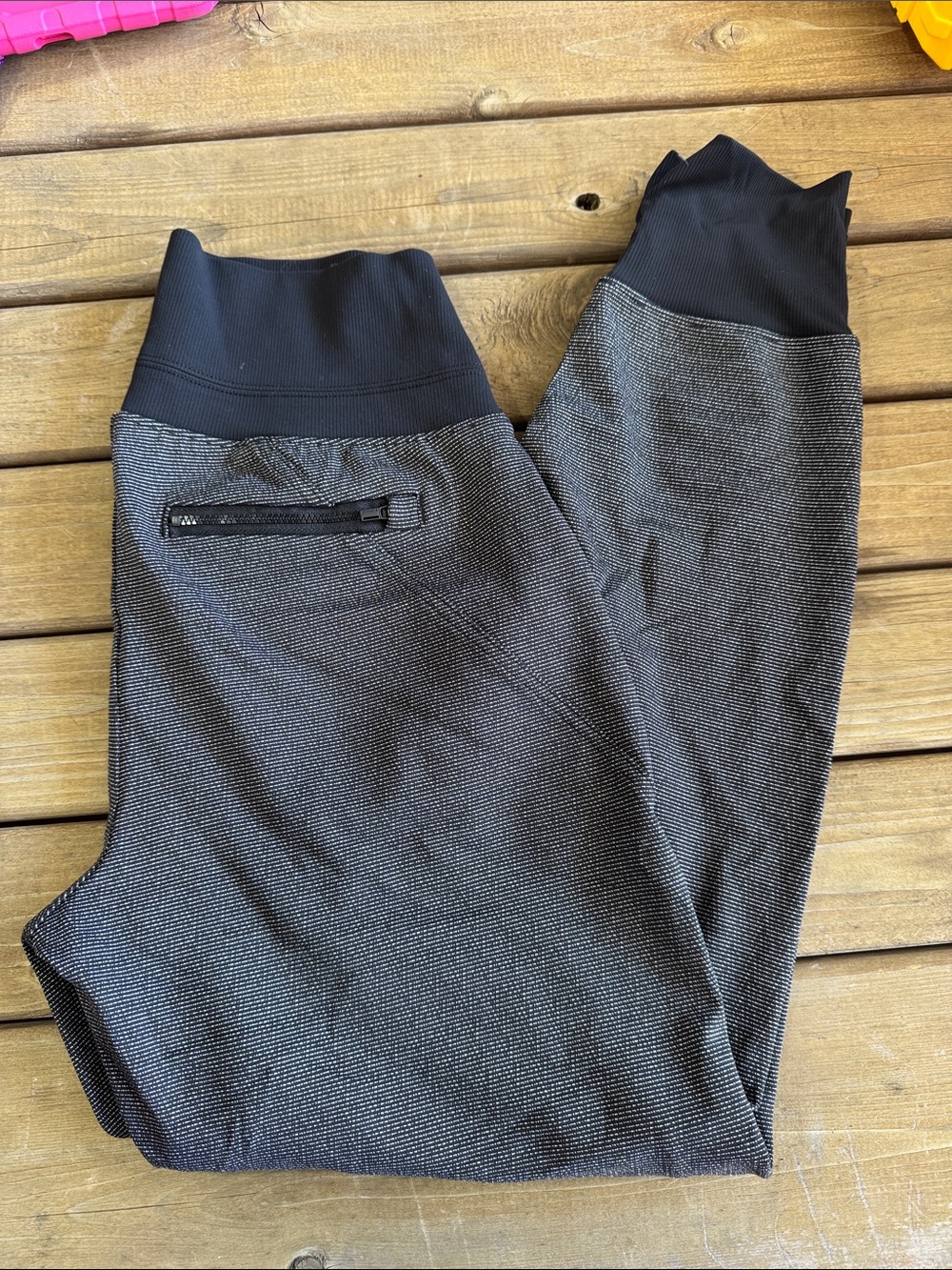 Athleta Black Heather Stretch Jogger Pants